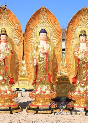 Tôn Tượng Tam Thế Phật kích thước cao 1,8m đến 2,4m HL181