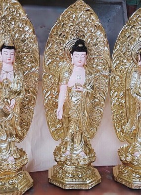 Tôn Tượng Tam Thế Phật đài loan cao 70cm lên thân quang 86cm HL73