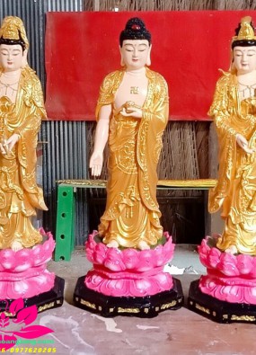 tôn Tượng Tam Thế Phật đứng cao 66cm HL707