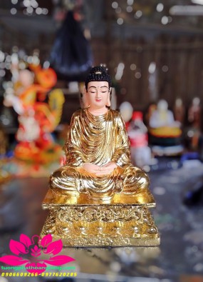 Tôn Tượng Bổn Sư Thích Ca Mâu Ni Phật cao 30cm giác vàng HL34