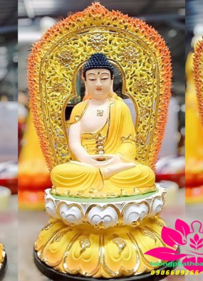 tôn tượng Tam Tôn Phật cao 40cm lên thân quang 50cm HL46