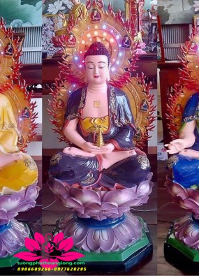 tôn tượng Tam Tôn Phật cao 70cm lê thân quang 86cm HL71