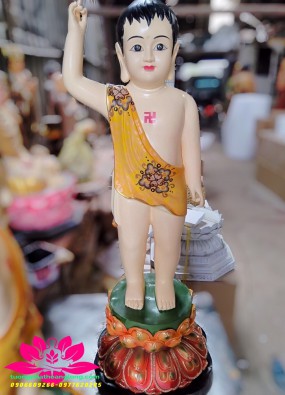 Tôn Tượng Phật Đản Sanh cao 90cm vẽ HL93