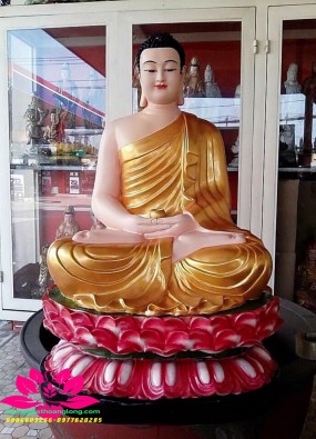 Tôn Tượng Bổn Sư Thích Ca Mâu Ni Phật cao 90cm y xéo HL96
