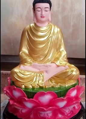 Tôn Tượng Bổn Sư Thích Ca Mâu Ni Phật cao 82cm  vàng HL89