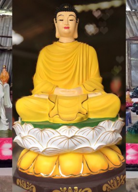 Tôn tượng Hoa Nghiêm Tam Thánh Phật cao 1,2m ( tôn tượng Văn Thù - Phổ Hiền cao 1m) HL125