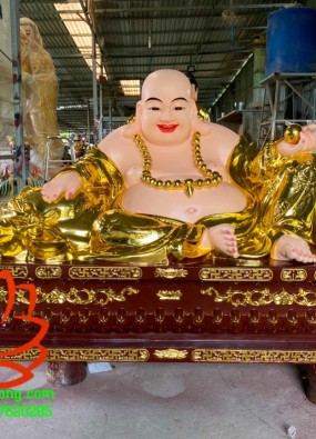 Tôn Tượng Phật Di Lặc kích thước cao 1m dát vàng HL101