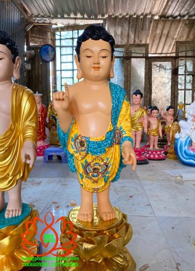  Tôn Tượng Phật Đản Sanh kích thước cao 80cm  vẽ  HL85
