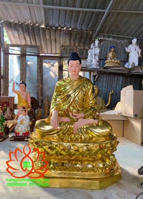 tôn tượng Phật bổn sư ấn địa xúc cao 1.1 m HL111