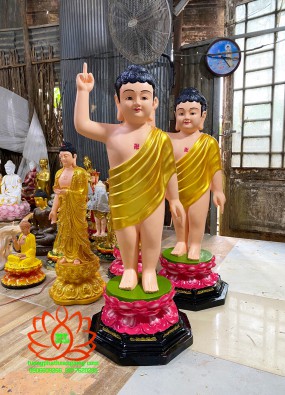 Tôn Tượng Phật Đản Sanh kích thước cao 1.1 m mẫu HL111