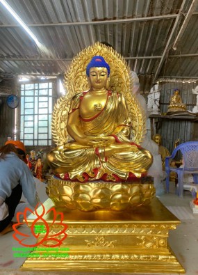 Tôn tượng Phật A Di Đà ngồi cao tổng thể 1,5m HL152
