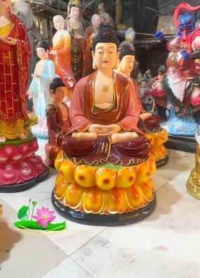 Tôn tượng Phật A Di Đà ngồi cao 70cm HL75